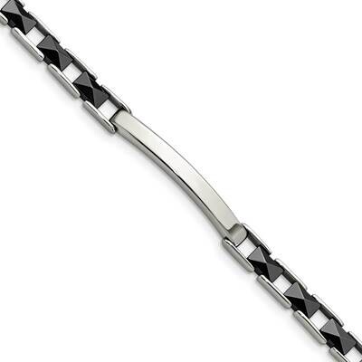 Black Ceramic 7.5 Inch Bracelet Stainless Steel SRB946-7.5 by Chisel, MPN: SRB946-7.5, 191101604560