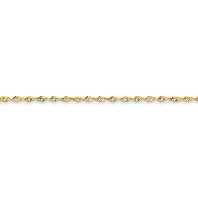 2.5mm Diamond-cut Extra-Light Rope Chain 8 Inch 14k Gold EXL021-8, MPN: EXL021-8, 886774398952