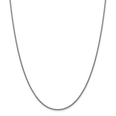 24 Inch 1.5mm Hollow Round Box Chain 14k white Gold BC138-24, MPN: BC138-24, 886774418568