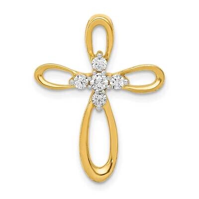 1/5Ct. Diamond Cross Chain Slide 14k Gold PM4997-020-YA, MPN: PM4998-020-YA, 883957303482