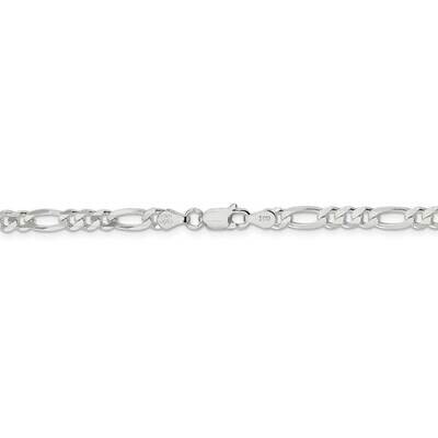 36 Inch 4.5mm Figaro Chain Sterling Silver QFG120-36, MPN: QFG120-36, 886774014579