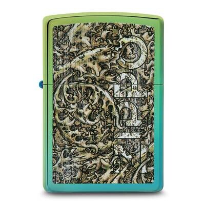 Zippo Design High Polished Teal Lighter GM25848, MPN: GM25848, 191693198799