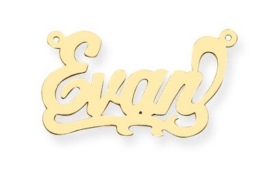 0.013 Gauge Polished Nameplate Pendant 14k Gold XNA137Y, MPN: XNA137Y, 191101541339