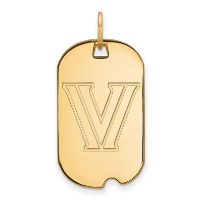 Villanova University Small Dog Tag 14k Yellow Gold 4Y014VIL, MPN: 4Y014VIL, 886774873084