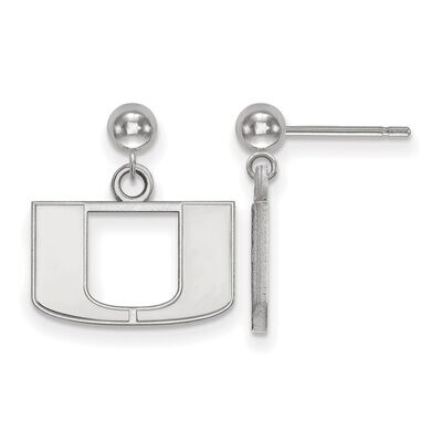 University of Miami Earring Dangle Ball Sterling Silver SS010UMF, MPN: SS010UMF, 886774711300