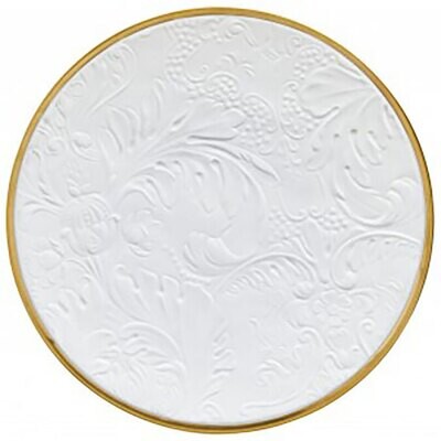 Raynaud Italian Renaissance Coupe Plate Flat Full Engraved Gold Filet 0810-47-113016, MPN: 0810-47-…