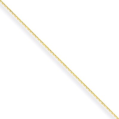 0.6mm Solid Diamond-cut Cable Chain 24 Inch 10k Gold 10PE136-24, MPN: 10PE136-24, 886774539782