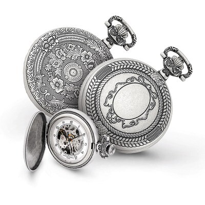 Charles Hubert Antiqued Oval Design Pocket Watch XWA4456, MPN: XWA4456, 848870000184
