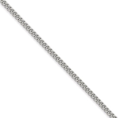Silver-tone Steel 4.5mm Curb Pocket Watch Chain FTL166W, MPN: FTL166W,