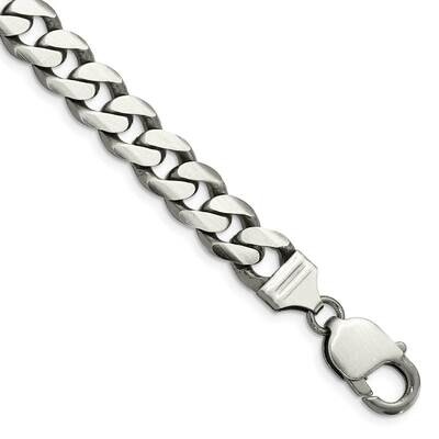 9mm Curb Chain 8 Inch Sterling Silver Antiqued QCB250A-8, MPN: QCB250A-8, 191101770364
