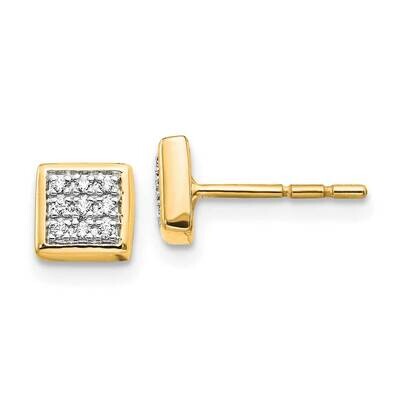 Post Earrings 14k Gold Diamond EM5471-010-YA, MPN: EM5471-010-YA, 883957273181