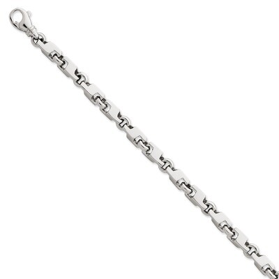 6.7mm Fancy Link Bracelet 8.5 Inch 14k White Gold WLK604-8.5, MPN: WLK604-8.5, 883957412238