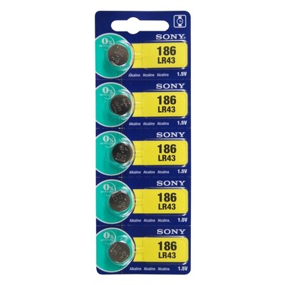 Type LR42 SONY Alkaline Battery Tear Strip Pack of 5 SWB43, MPN: SWB43, 8562013773