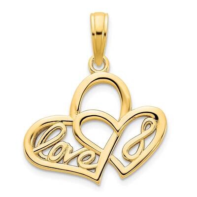 Heart Love Infinity Symbol Charm 14k Gold D5172, MPN: D5172,