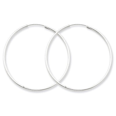 1.3mm Hoop Earrings Sterling Silver QE4358, MPN: QE4358, 883957929811