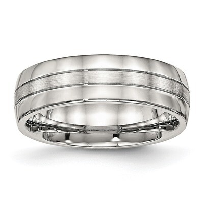 Grooved 6.50mm Band Stainless Steel Brushed and Polished SR507, MPN: SR507, 886774389974