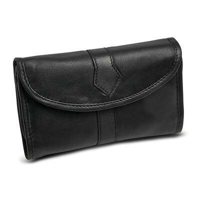 Black Leather Trifold Jewelry Clutch GM17736, MPN: GM17736, 191101877865