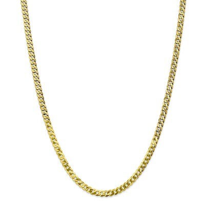 20 Inch 4.6mm Flat Beveled Curb Chain 10k Gold 10FBU120-20, MPN: 10FBU120-20, 191101596285