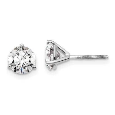 1 1/2Ctw Vs/Si, D E F, Lab Grown Diamond 3 Prg Screwbk Earring 14k White Gold EM1007S-150-WLD, MPN:…