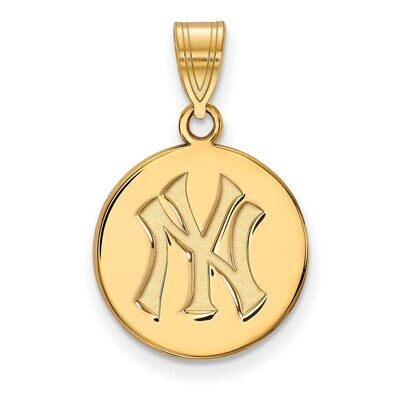 New York Yankees Medium Disc Pendant 14k Yellow Gold 4Y039YAN, MPN: 4Y039YAN, 886774764269