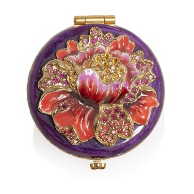 Jay Strongwater Floral Round  Compact Mirror SCB8076-289, MPN: SCB8076-289, 848510024211