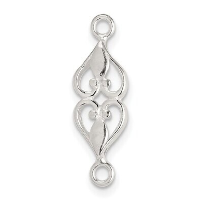 20.1 x 6.6mm Polished Casted Component Link Sterling Silver SS4458, MPN: SS4458,