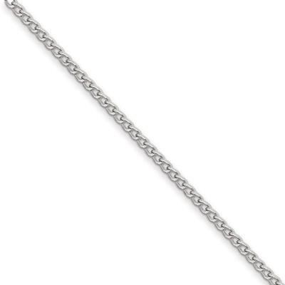 Silver-tone Steel 3.25mm Curb Pocket Watch Chain FTL164W, MPN: FTL164W,