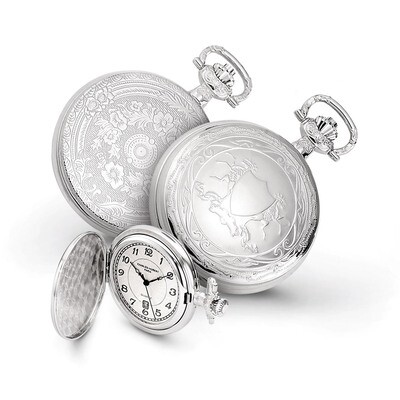 Charles Hubert Chrome-finish Unicorn Shield Pocket Watch XWA4459, MPN: XWA4459, 848870000214
