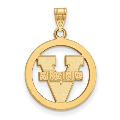 University of Virginia Sm Pendant in Circle Gold-plated Silver GP033UVA, MPN: GP033UVA, 886774936246