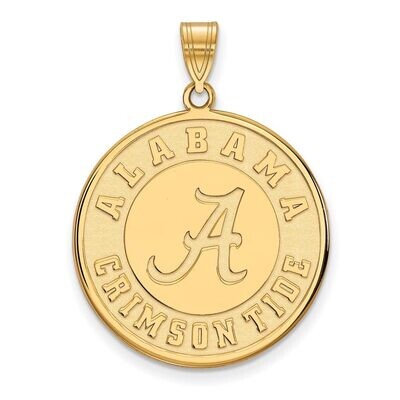 University of Alabama x-Large Disc Pendant Gold-plated Silver GP088UAL, MPN: GP088UAL, 886774956398