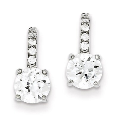 Earrings Sterling Silver Diamond QE4934, MPN: QE4934, 883957934181