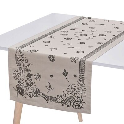 Le Jacquard Francais Runner Couture Caviar 47% Lin43% Cot10% Polyes 26678, MPN: 26678, 3660269266783