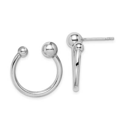 Hoop Post Earrings Sterling Silver Rhodium-plated QE14859, MPN: QE14859, 886774090221