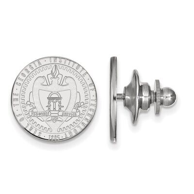 Georgia Institute of Technology Crest Lapel Pin Sterling Silver SS057GT, MPN: SS057GT, 886774684437
