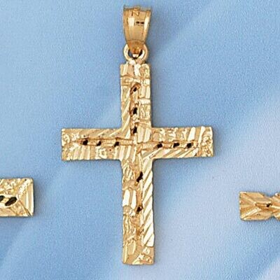 Dazzlers Jewelry Cross Pendant Necklace Charm Bracelet in Yellow, White or Rose Gold 8018, MPN: DZ-…