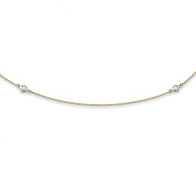 36 Inch Polished and Textured Circles Necklace 14k Two-Tone Gold SF2455-36, MPN: SF2455-36, 8839570…