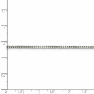 28 Inch Rhodium Plated 2.75mm Diamond-cut Rope Chain Sterling Silver QDC060R-28, MPN: QDC060R-28, 8…