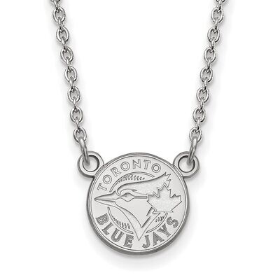 Toronto Blue Jays Small Pendant with Chain Necklace 14k White Gold 4W008BLU-18, MPN: 4W008BLU-18, 8…