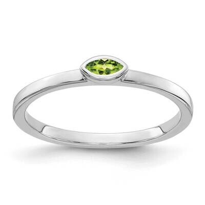 Peridot Ring 14k White Gold RM4327-PE-W, MPN: RM4327-PE-W, 883957312453