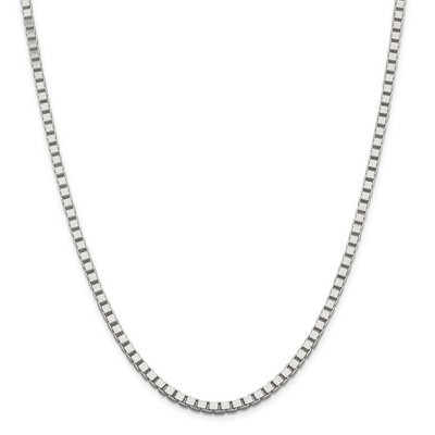 18 Inch 3.75mm Box Chain Sterling Silver QBX065-18, MPN: QBX065-18, 883957903460