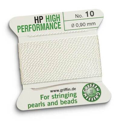 Griffin High Performance #10 White 0.90mm Diameter 2 Meter Bead Cord CRD881/10, MPN: CRD881/10, 841…