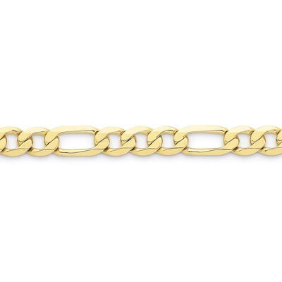 8.75mm Light Figaro Chain 20 Inch 10k Gold 10LF220-20, MPN: 10LF220-20, 886774420554