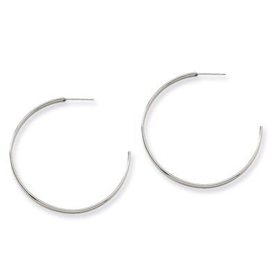 44mm Diameter J Hoop Post Earrings - Stainless Steel SRE132 by Chisel, MPN: SRE132, 883957747521