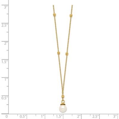18 Inch Beaded Chain w/5mm Freshwater Cultured Pearl Necklace 14k Yellow Gold SF2763-18, MPN: SF276…