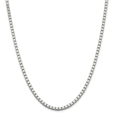 20 Inch 3.75mm Box Chain Sterling Silver QBX065-20, MPN: QBX065-20, 886774048048