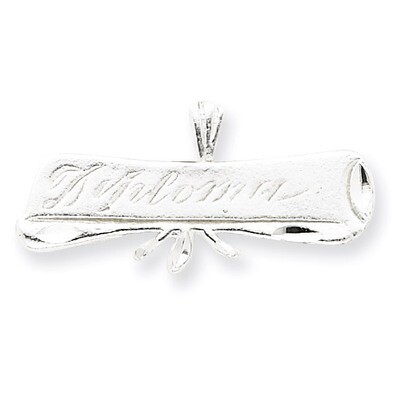 Polish &amp; Antique Diploma Pendant Sterling Silver Polished QC4703, MPN: QC4703, 883957548326