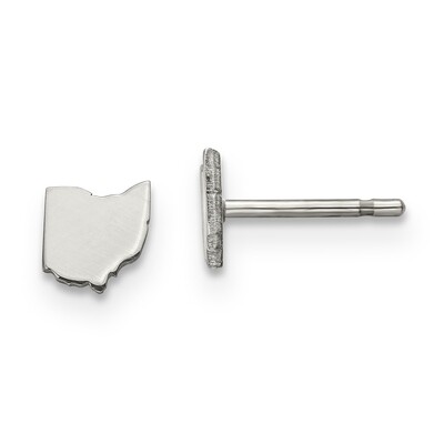 Ohio State Small Earrings Sterling Silver Engravable XNE50SS-OH, MPN: XNE50SS-OH, 886774567198