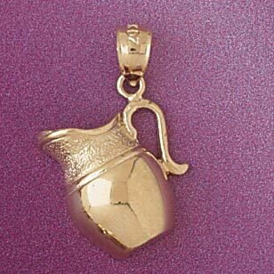 Dazzlers Jewelry Pitcher Pendant Necklace Charm Bracelet in Yellow, White or Rose Gold 6956, MPN: D…