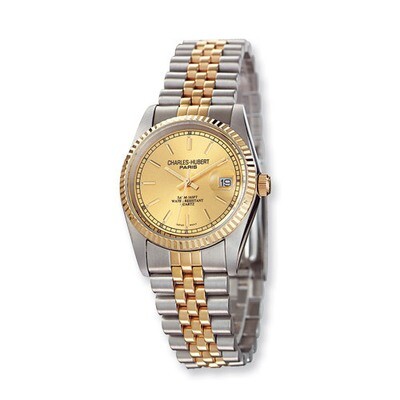 Mens Charles Hubert IP-plated Two-tone Gold-tone Dial Watch XWA499, MPN: XWA499, 811233012582