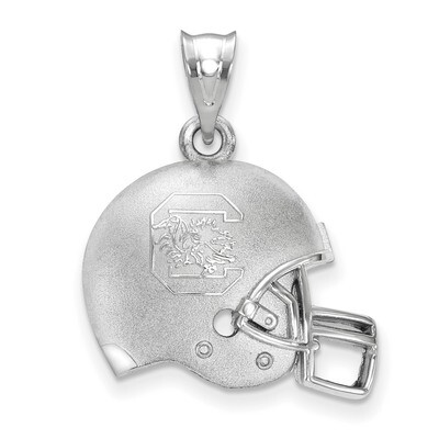 University of South Carolina C with Gamecock Centered 3D Football helm Sterling Silver SS505USO, MP…